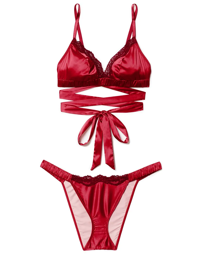 Averly Dark Red 2 Unlined bra bundle Still 3