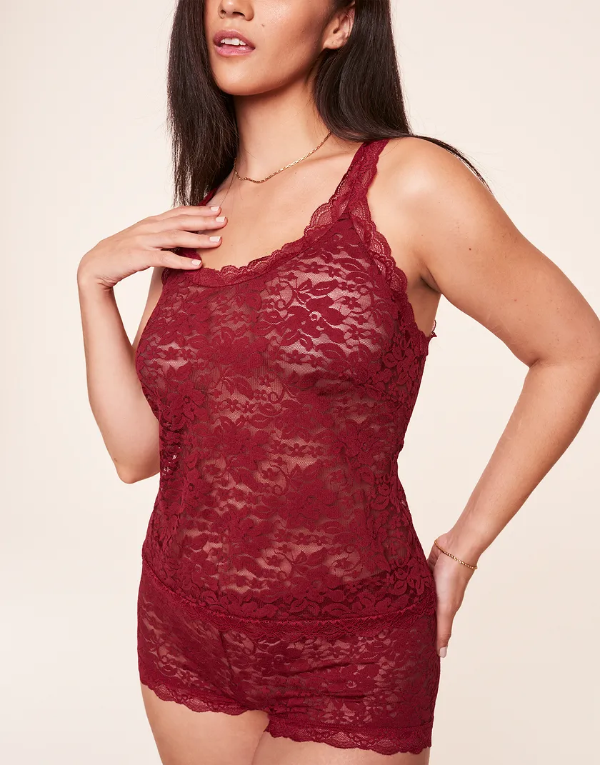 Roanne Dark Red Plus lingerie bundle Model 5