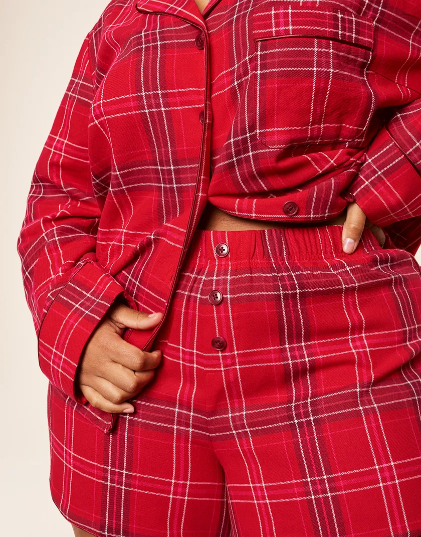 Cecelia Plaid Red Plus sleepwear bundle Model 6