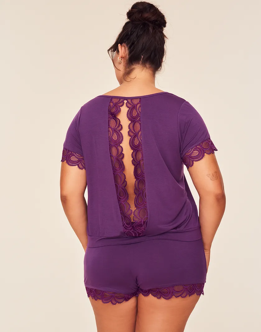 Charli Dark Purple Plus sleepwear bundle Model 1