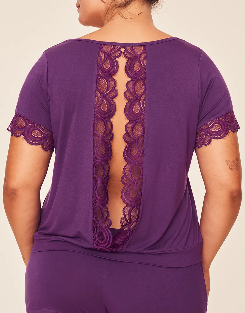 Charli Dark Purple Plus sleepwear bundle Model 3