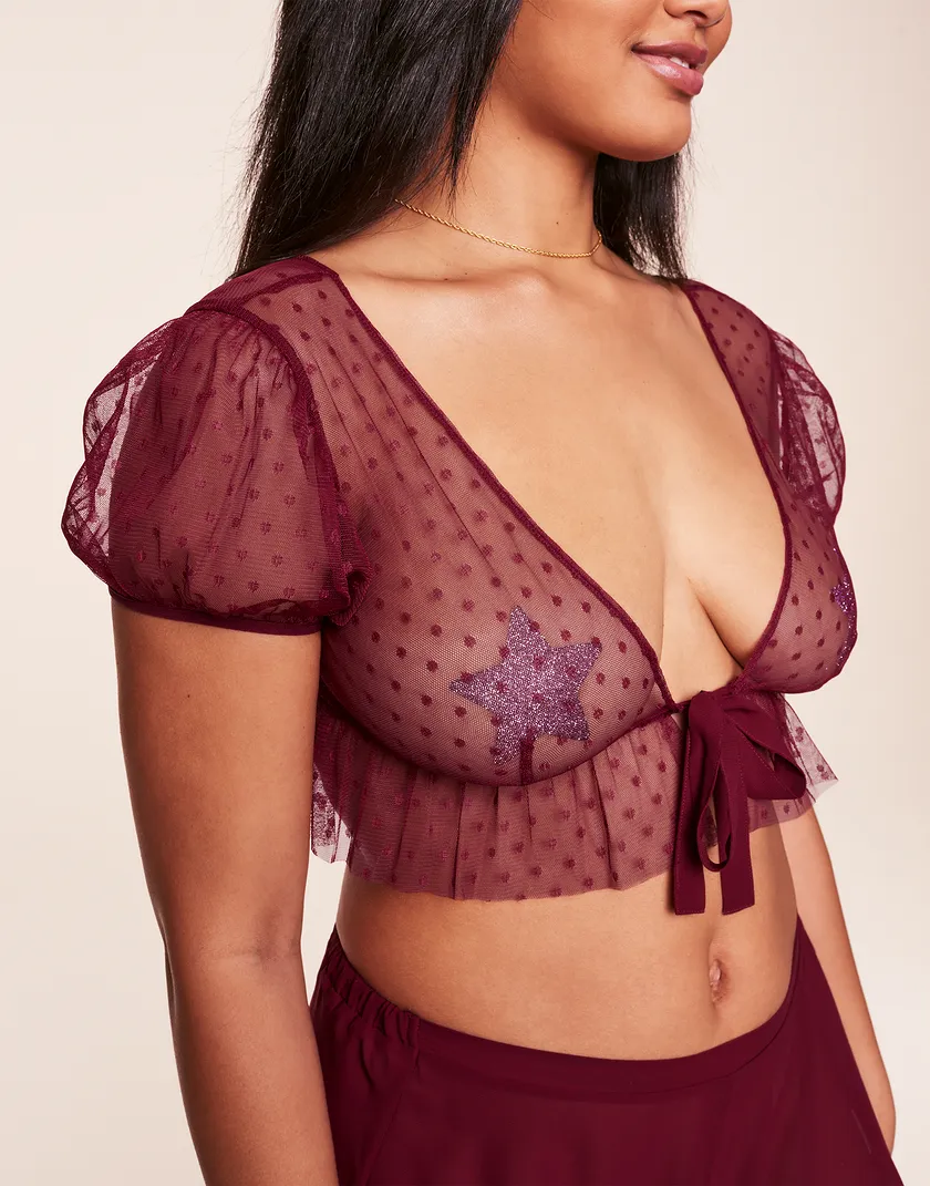 Lindy Dark Red lingerie bundle Model 3