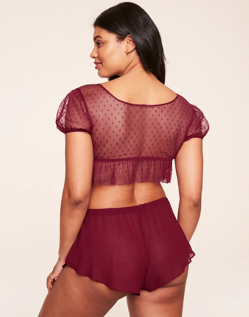 Lindy Dark Red lingerie bundle Model 4
