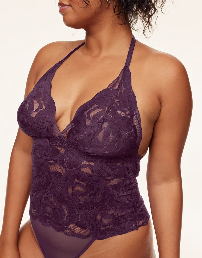 Esme Dark Purple Plus Unlined lingerie bundle Model 3