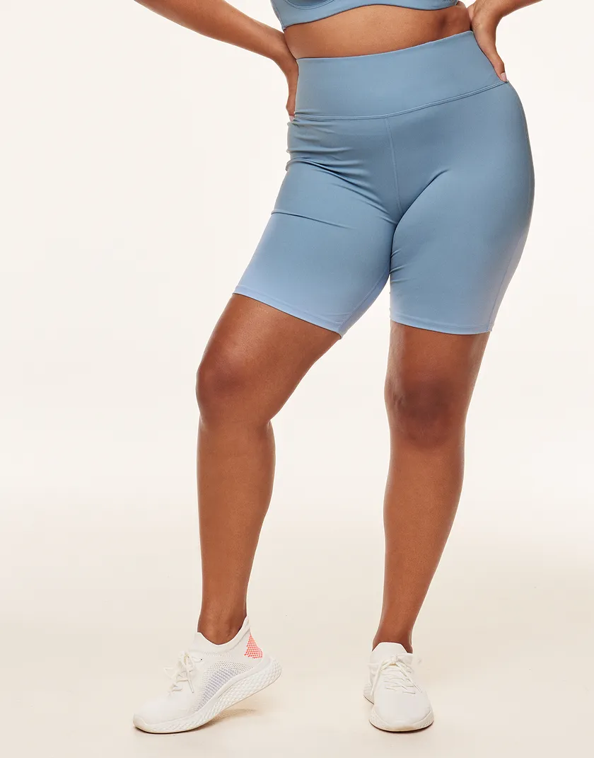 Cali Biker Short Medium Blue Plus activewear bundle Model 2