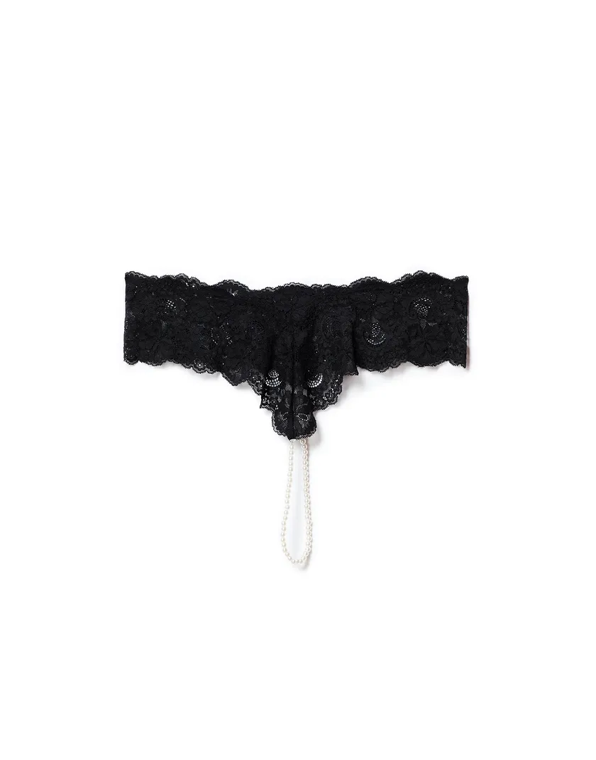 Aster Pearl Thong Black panty bundle Still 3