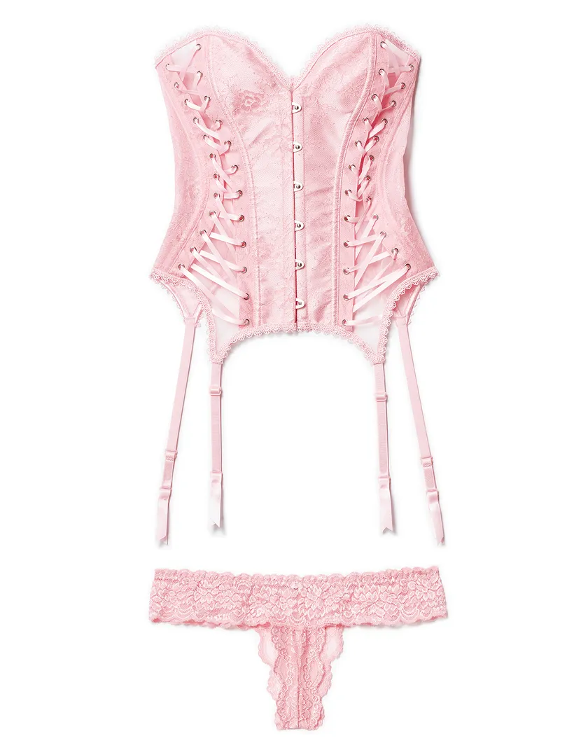 Aurora Light Pink Unlined corset bundle Still 3