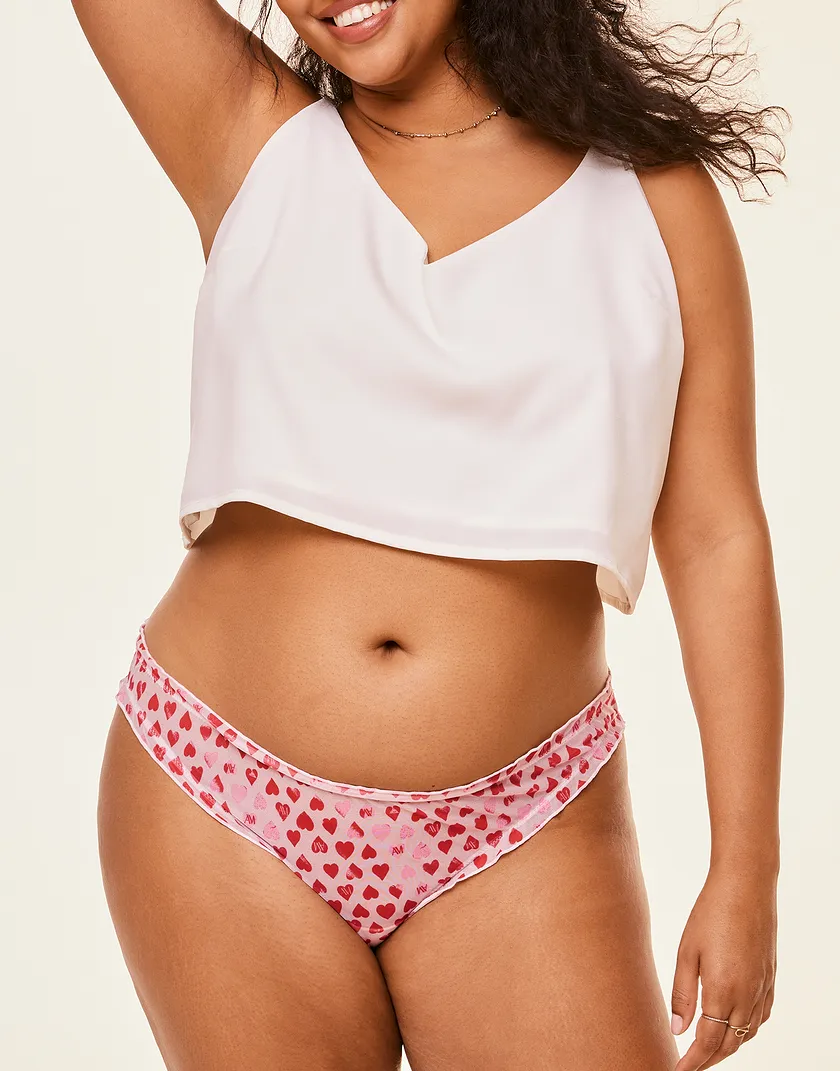 Georgia Brief Heart Pink Plus panty bundle Model 5
