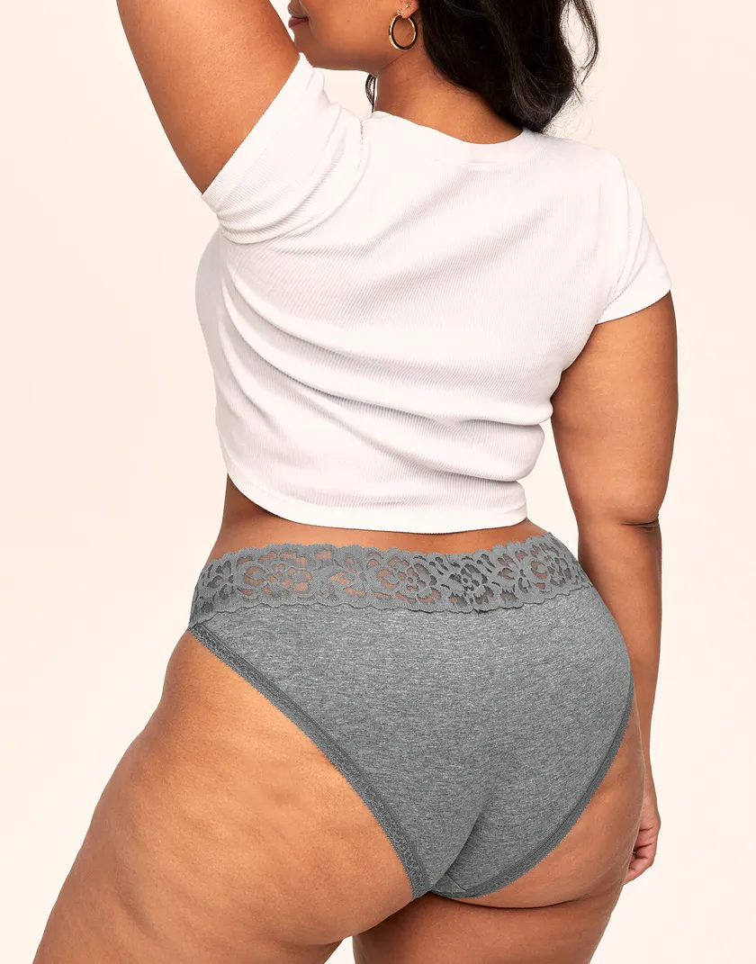 3-Pack Joanie Cotton Bikini Gray Plus panty pack Model 3