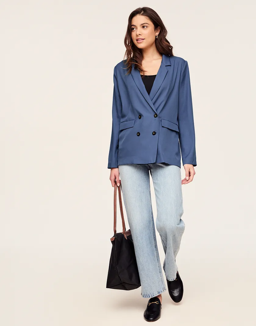 Lora Blazer Dark Blue outerwear bundle Model 4