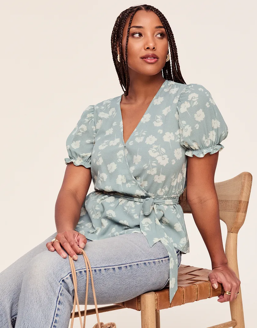 Mira Top Floral Green tops bundle Model 1