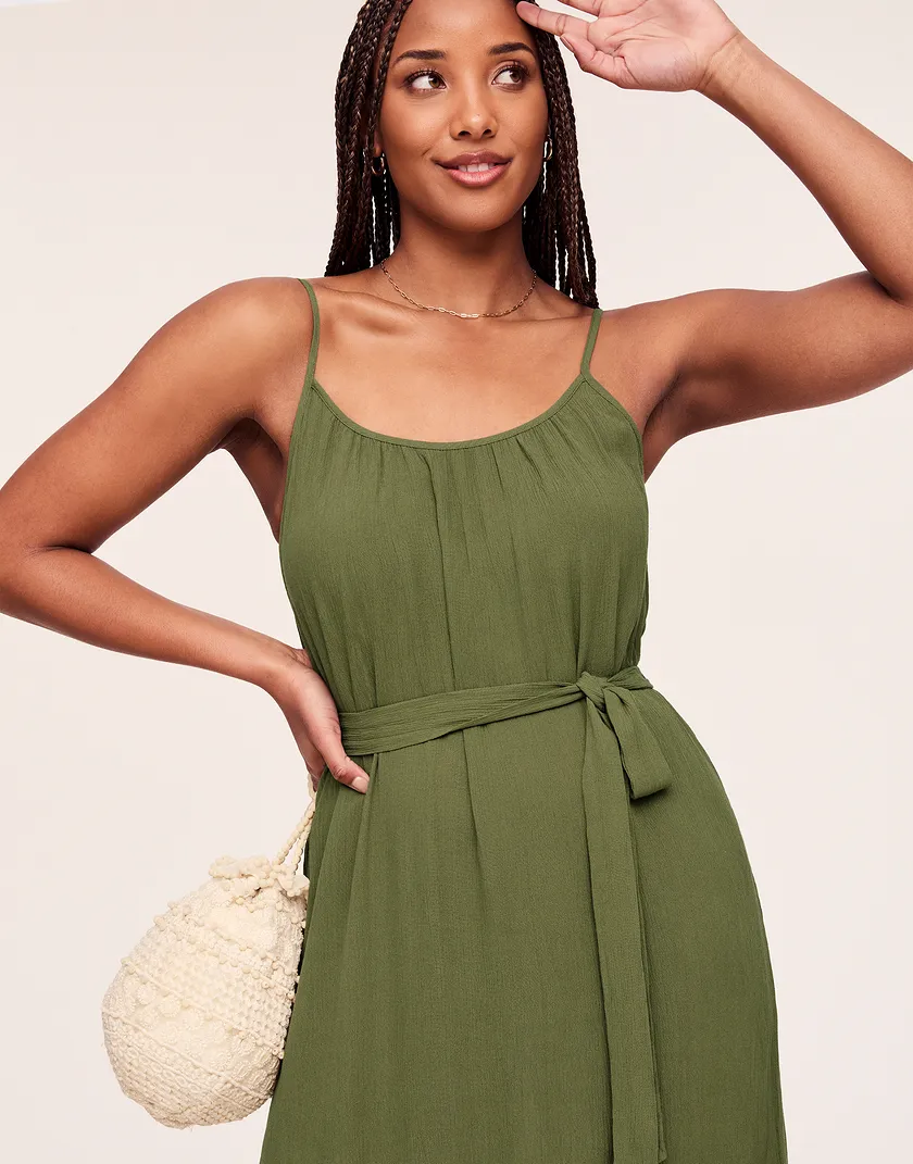Olive Dress Dark Green dresses bundle Model 4