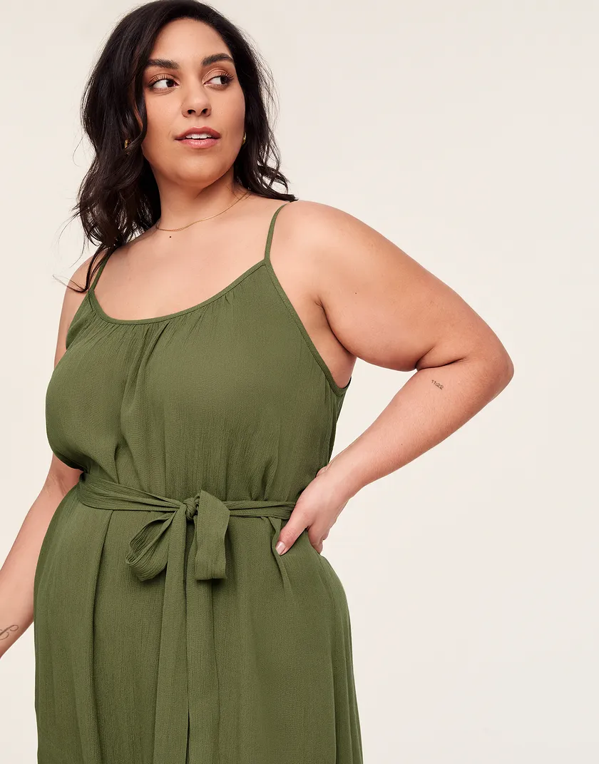 Olive Dress Dark Green Plus dresses bundle Model 5