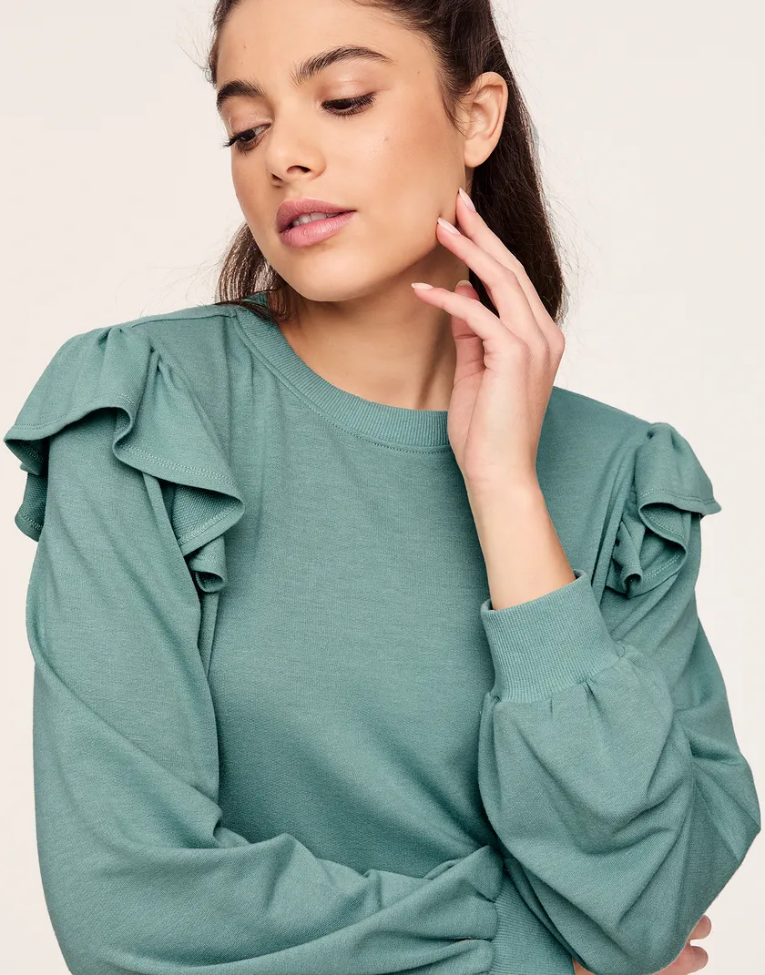 Saba Sweatshirt Medium Green tops bundle Model 5