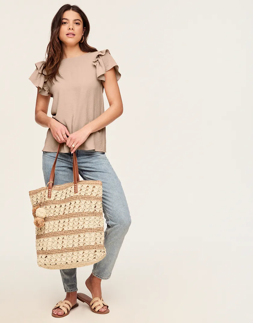 Winnie Top Medium Beige tops bundle Model 5