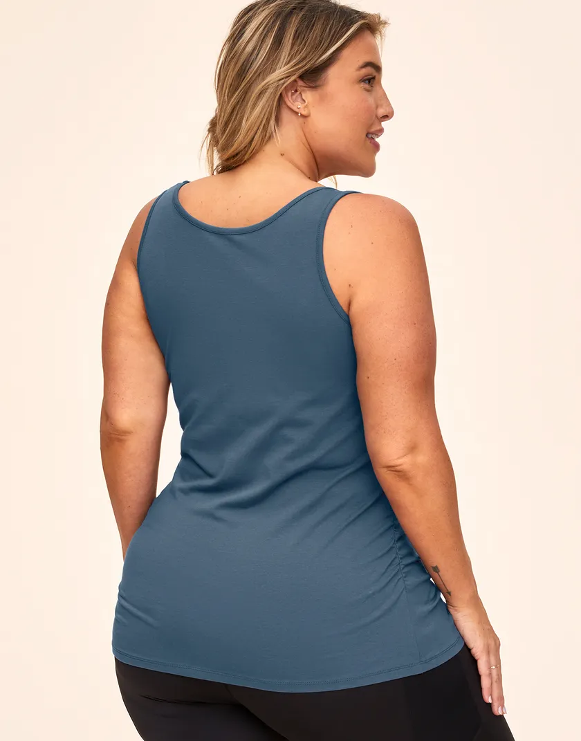 Anytime Nursing Tank Dark Blue Plus athleisure bundle Model 5