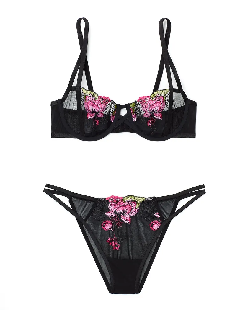 Jayda Floral Pink 2 Unlined bra bundle Still 5