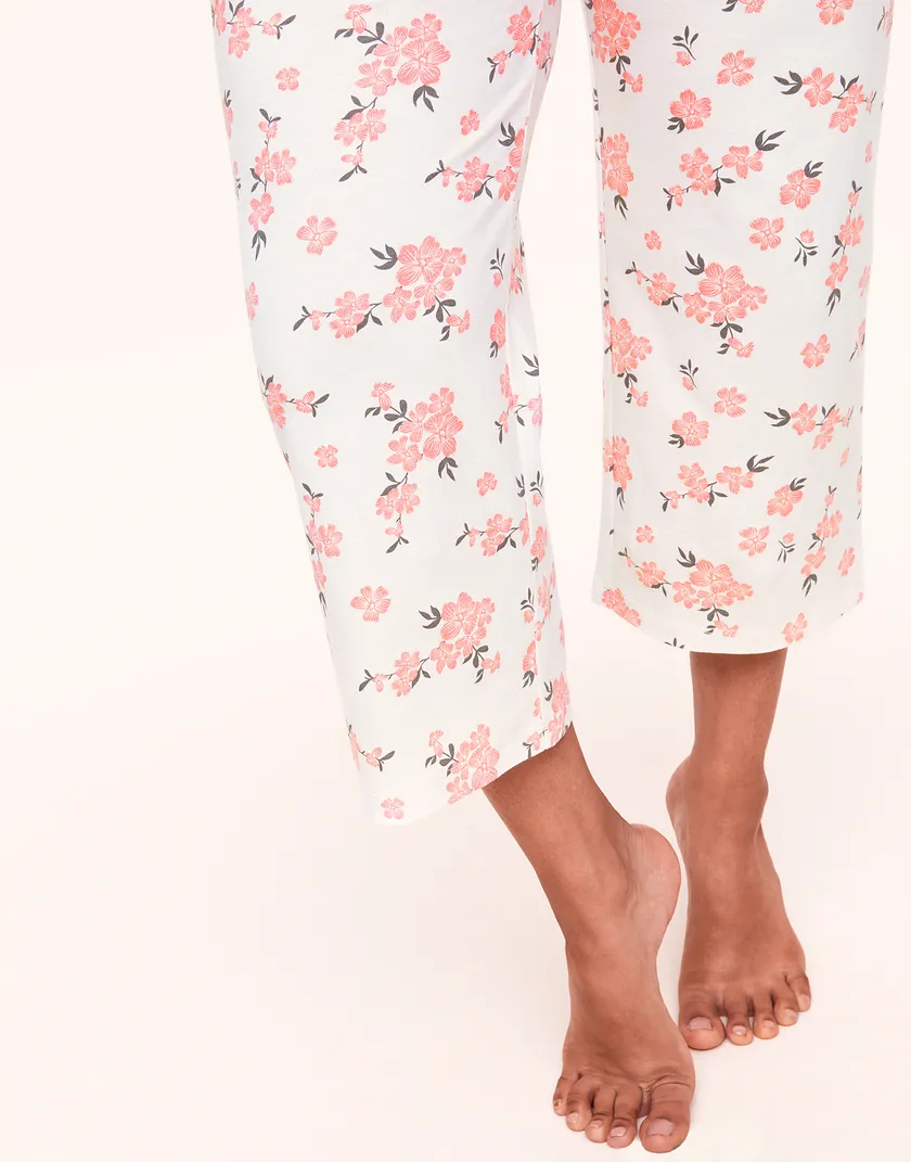 Blossom Capri PJ Medium Pink sleepwear bundle Model 3