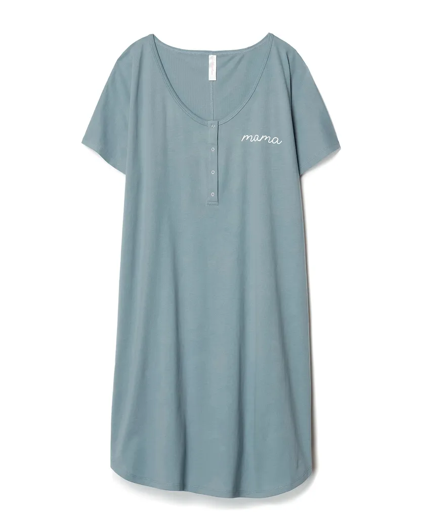 Mama Sleepshirt Medium Blue sleepwear bundle Still 3