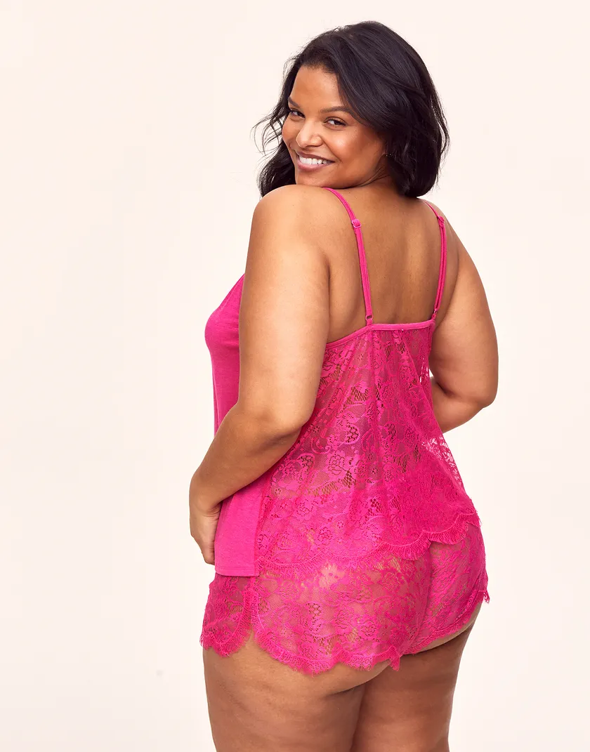 Reign Dark Pink Plus lingerie bundle Model 2