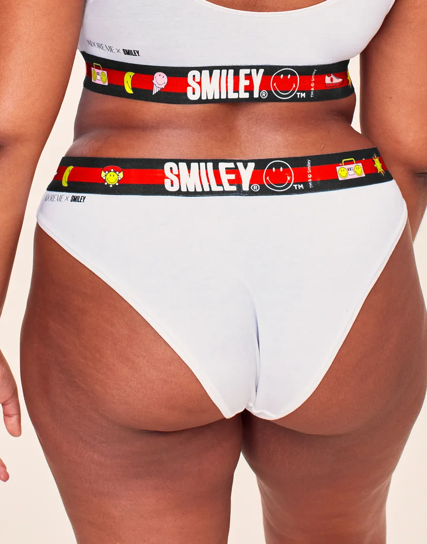 Adore Me x SMILEY Bikini Convo White 2 Plus panty bundle Model 2
