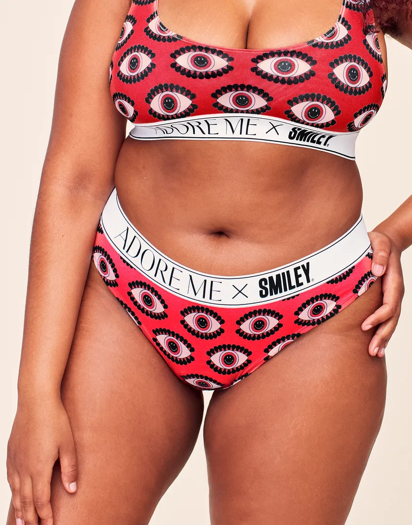 Adore Me x SMILEY Bikini Convo Red Plus panty bundle Model 2