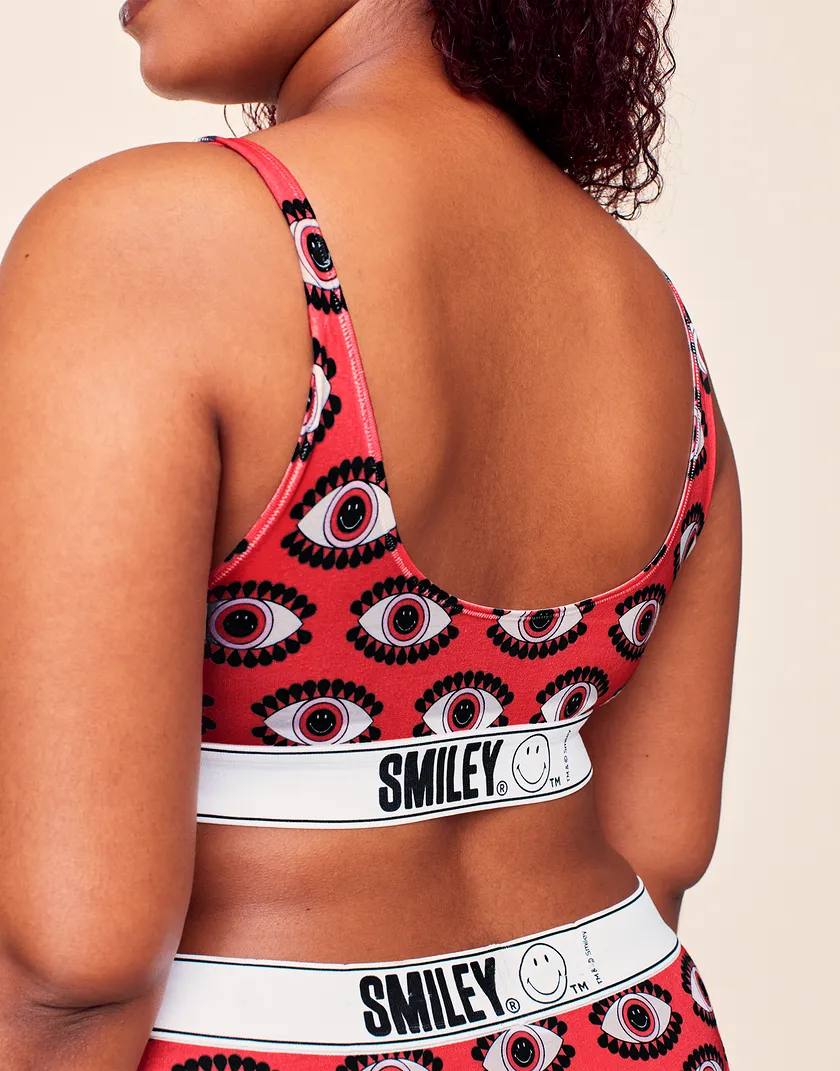 Adore Me X SMILEY Convo Red Plus Unlined bra bundle Model 5