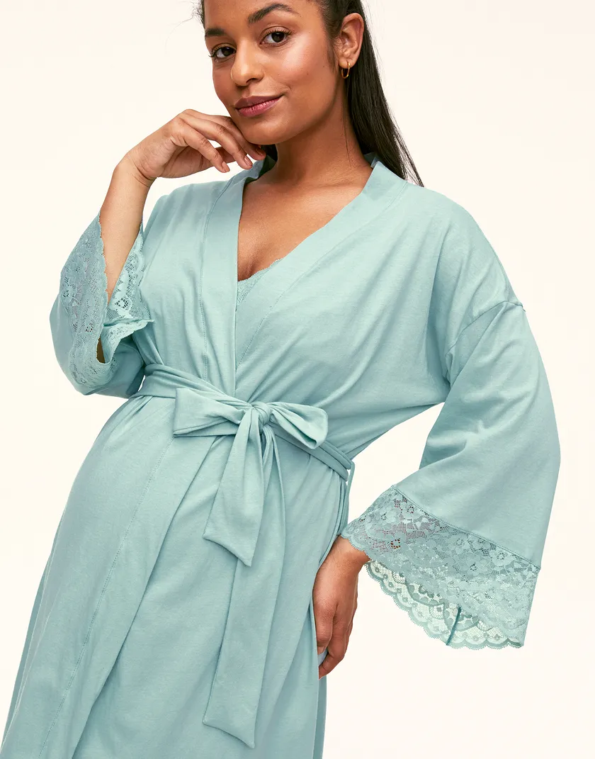 Rachelle Robe Medium Green sleepwear bundle Model 4