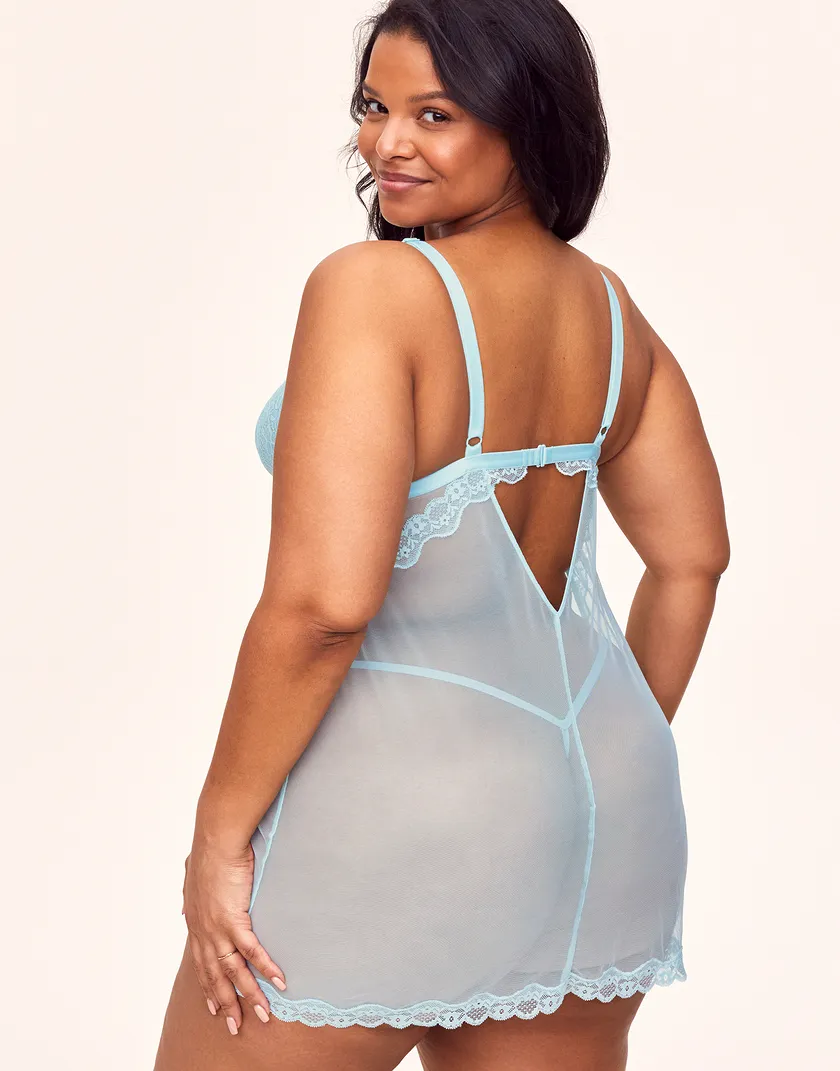 Dixi Light Blue Plus lingerie bundle Model 6