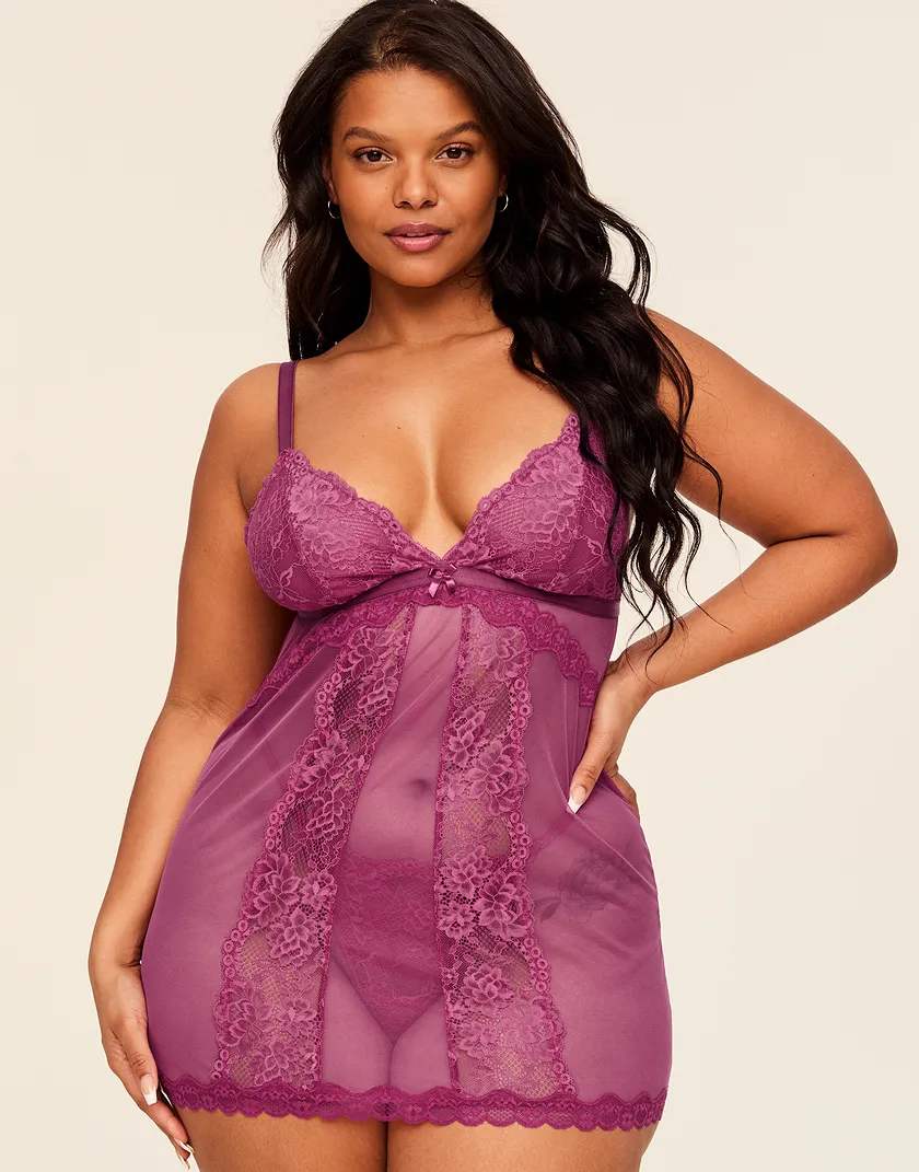 Dixi Dark Pink Plus lingerie bundle Model 2