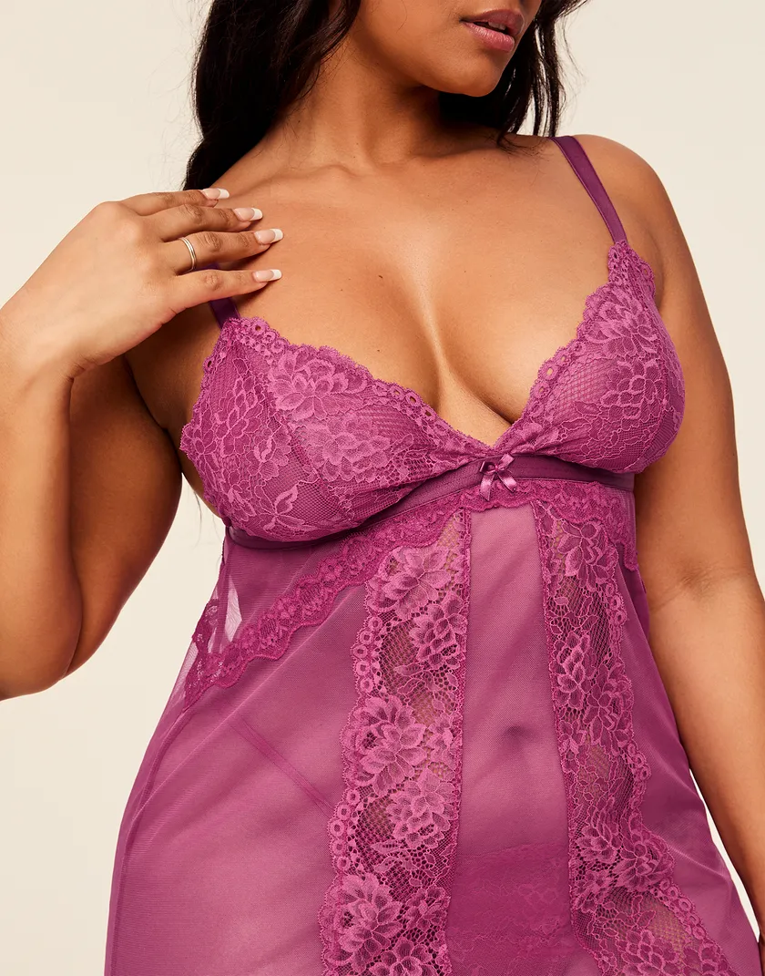 Dixi Dark Pink Plus lingerie bundle Model 5