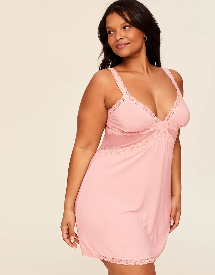 Primrosa Light Pink Plus sleepwear bundle Model 1
