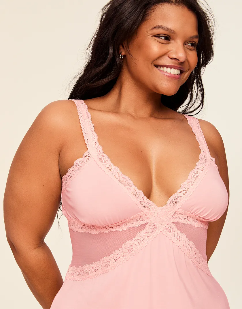 Primrosa Light Pink Plus sleepwear bundle Model 4