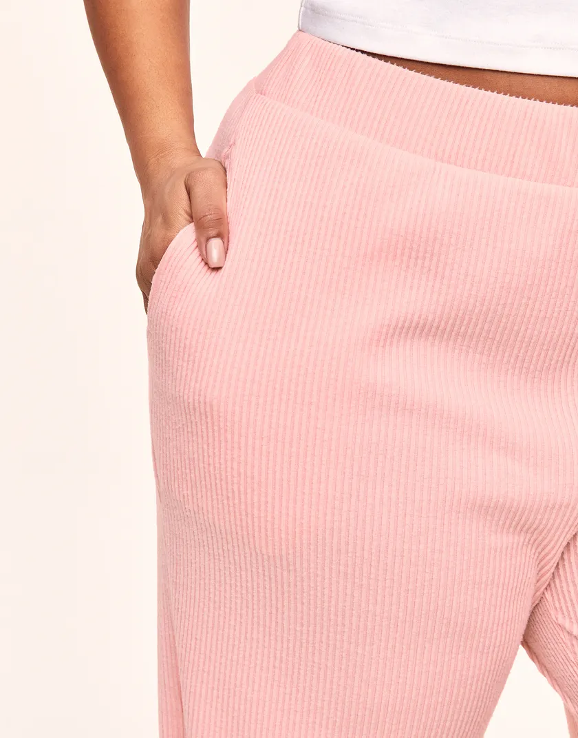 Riley Rib Light Pink Plus lounge bundle Model 5