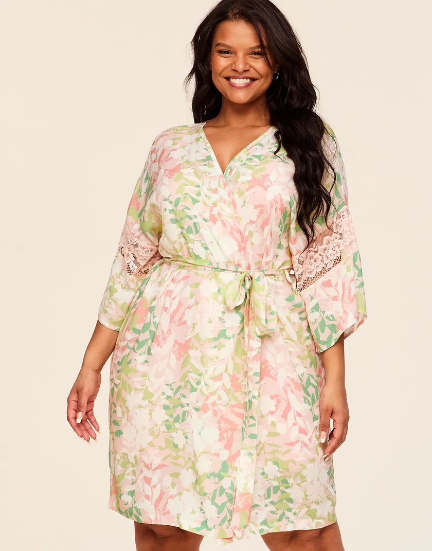 Desirae Floral Pink 2 Plus sleepwear bundle Model 2