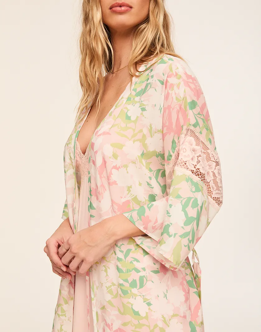 Desirae Floral Pink 2 sleepwear bundle Model 4