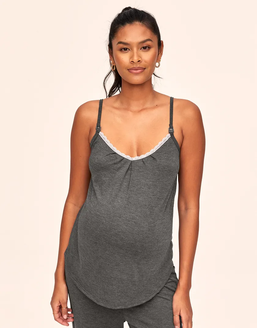 Lounge Chic PJ & Robe Set Gray sleepwear bundle Model 3