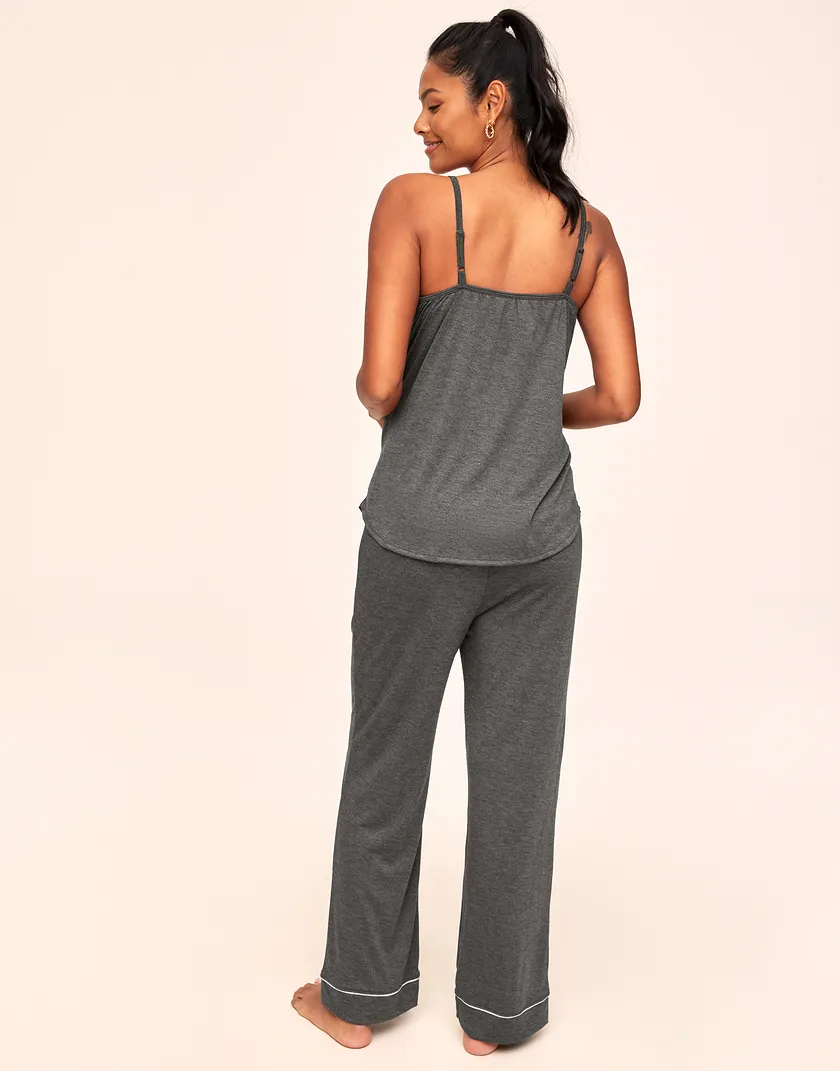 Lounge Chic PJ & Robe Set Gray sleepwear bundle Model 4