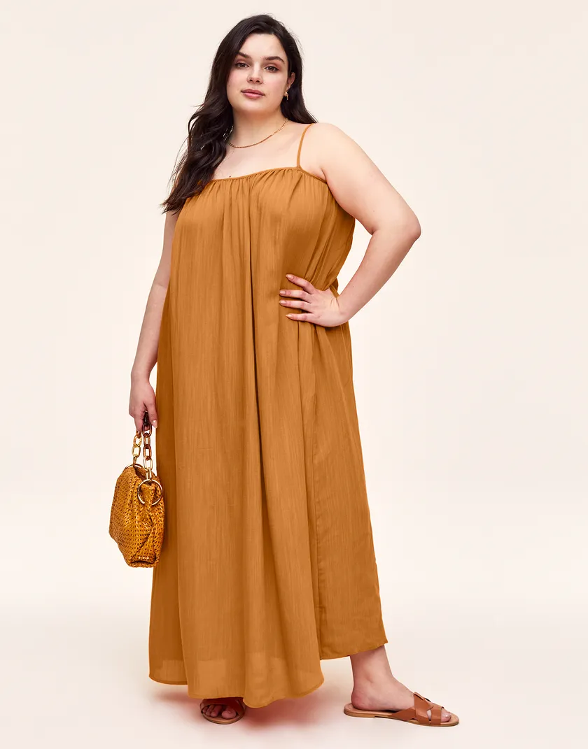 Parker Dress Dark Orange Plus dresses bundle Model 2