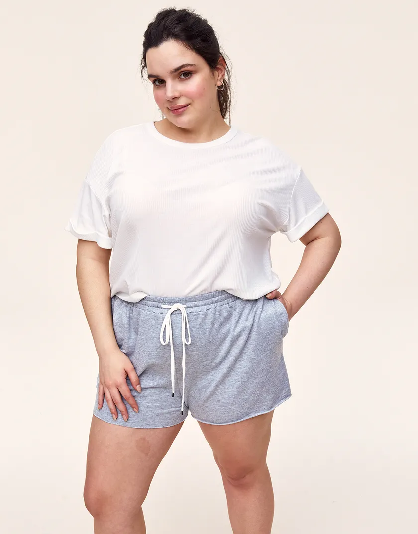 Leah Short Gray Plus pants & shorts bundle Model 2