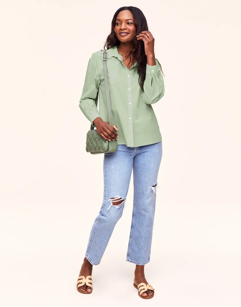 Sophia Shirt Medium Green shirts & blouses bundle Model 4