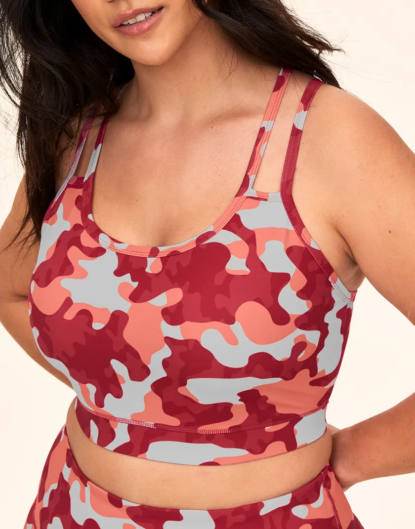 Cora Cozy Bra Novelty Pink Plus Lined activewear bundle Model 1