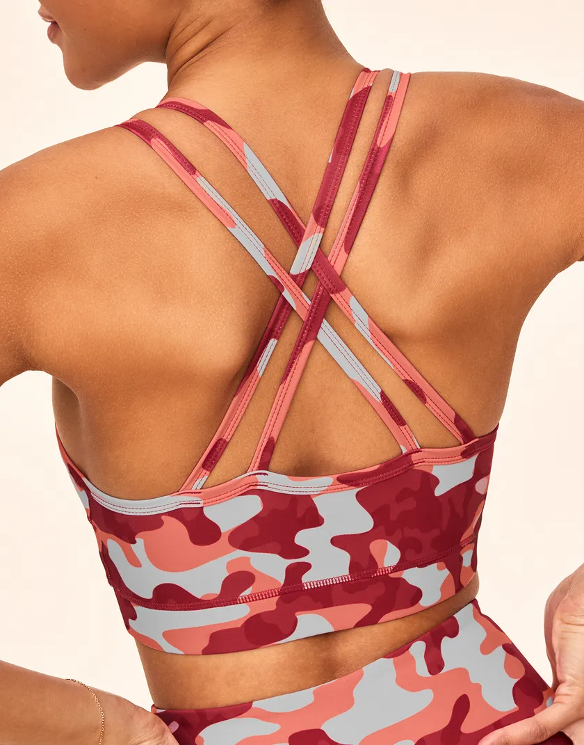 Cora Cozy Bra Novelty Pink Lined activewear bundle Model 5