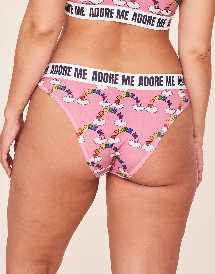 Adore Me PRIDE Bikini Convo Pink Plus panty bundle Model 2