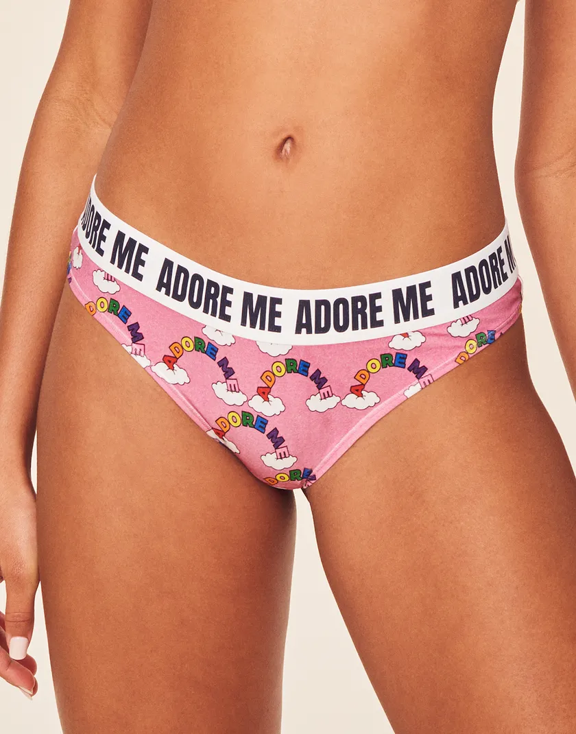 Adore Me PRIDE Bikini Convo Pink panty bundle Model 4