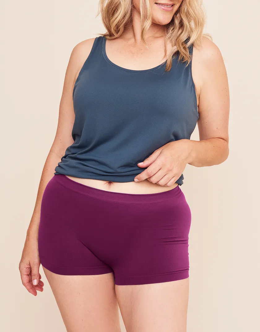 The Boy Short Boyshort Dark Purple Plus panty bundle Model 2