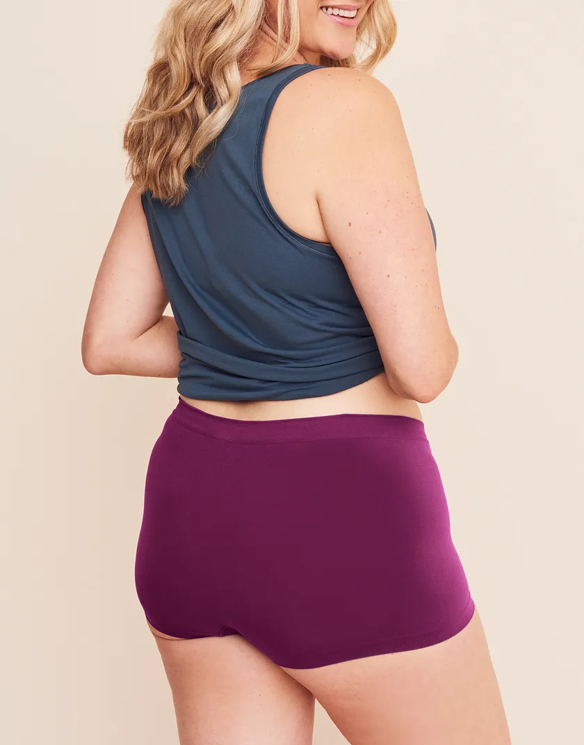The Boy Short Boyshort Dark Purple Plus panty bundle Model 5