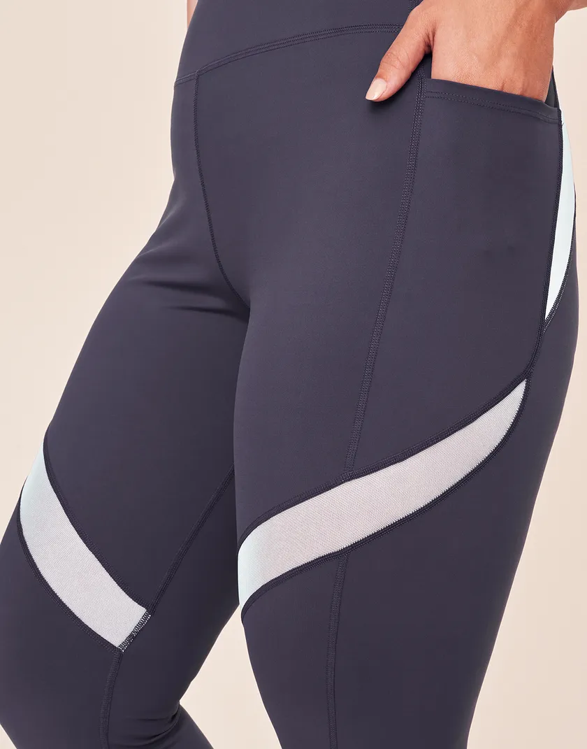 Cali Ventilation Crop Dark Gray Plus activewear bundle Model 5