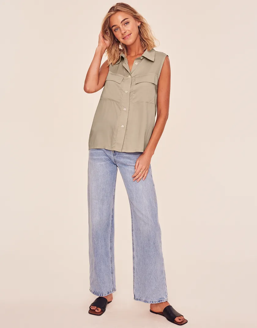 Wisteria Top Beige shirts & blouses bundle Model 4