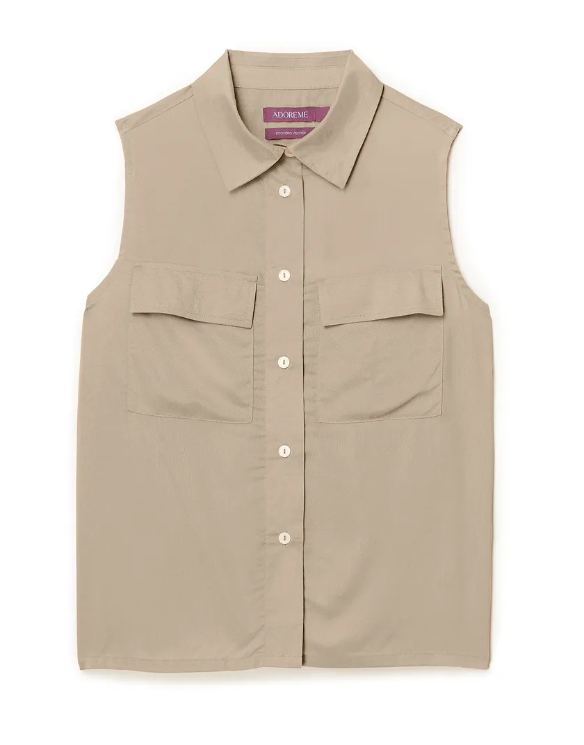 Wisteria Top Beige shirts & blouses bundle Still 3